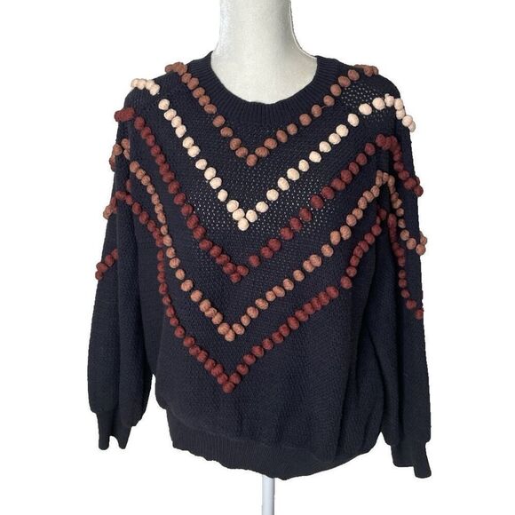 The Great Size M 2 Amilia's Pom Pom Trim Sweater Greys Anatomy Blue - Picture 3 of 9